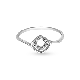 Gorgeous Geometrical Shape with Sparkling Diamond Ring