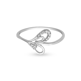 Lovely Heartine Design Diamond Ring-EF IF VVS-18kt Rose Gold-7