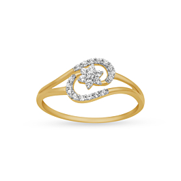 Marvelous Floral Design Diamond Ring-EF IF VVS-18kt Rose Gold-7