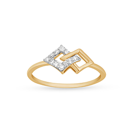 Fabulous Rhombus Design Diamond Ring - Diamond Ring-EF IF VVS-18kt Rose Gold-7