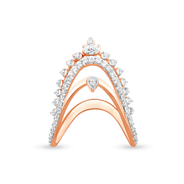 Traditional Vanki Design Diamond Ring-EF IF VVS-18kt Rose Gold-7