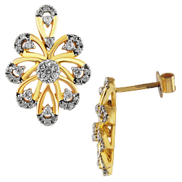 Sparkling Blossom Floral Diamond Earrings