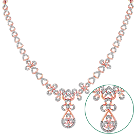 Ethereal Triple Petal Diamond Necklace