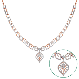Tantalizing Leaf Diamond Necklace