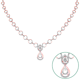 Opulent Dashing Diamond Necklace-EF IF VVS-18kt Rose Gold