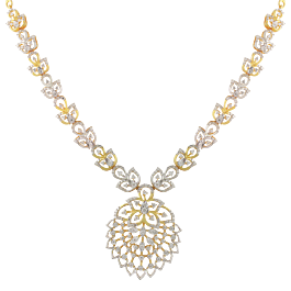 Surreal Paisley Diamond Necklace-EF IF VVS-18kt Rose Gold