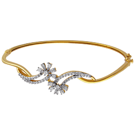 Fabulous Semi Floral Diamond Bracelet-5.5