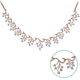 Exquisite Leaf Diamond Necklace