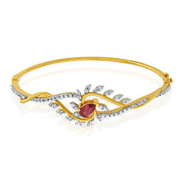 Fashionable Red Stone Diamond Bracelets-5.5