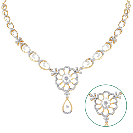 Ever blooming Floral Diamond Necklace-EF IF VVS-18kt Rose Gold