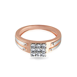 Stunning Cubic Diamond Ring-EF IF VVS-18kt Rose Gold-15