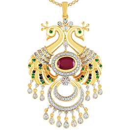 Sophisticated Peacock Diamond Pendants