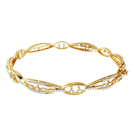 Intricate Sleek Diamond Bracelets-EF IF VVS-18kt Rose Gold-5.5
