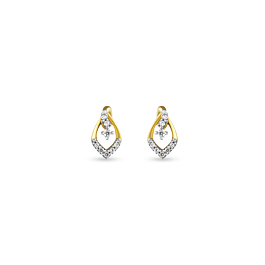 Shining Diamond Earrings-EF IF VVS-18kt Rose Gold
