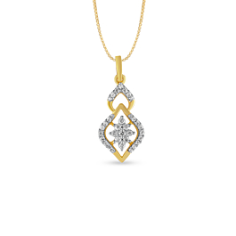 Simple Elegant Geometric Diamond Pendants-EF IF VVS-18kt Rose Gold