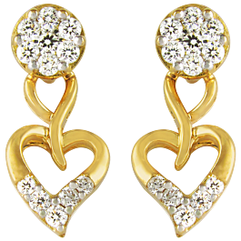 Timeless Heart Diamond Earrings-EF IF VVS-18kt Rose Gold