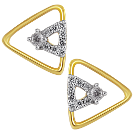 Classy Triangular Diamond Earrings