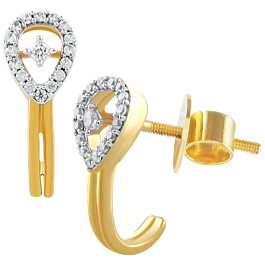 Classic Inverted Dew Diamond Earrings-EF IF VVS-18kt Rose Gold