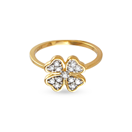 Adorable Floral Diamond Rings-EF IF VVS-18kt Rose Gold-7
