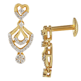 Beauteous Chandelier Diamond Earrings-EF IF VVS-18kt Rose Gold