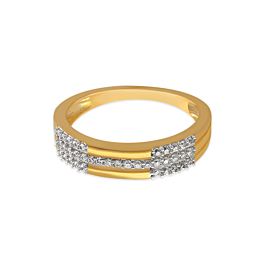 Graceful Triple Layer Diamond Ring-EF IF VVS-18kt Rose Gold-7