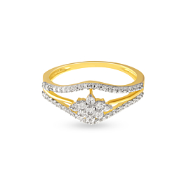Sleek Floral Diamond Rings-EF IF VVS-18kt Rose Gold-7