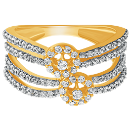Spectacular Coupled Floral Diamond Rings