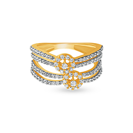 Spectacular Coupled Floral Diamond Rings-EF IF VVS-18kt Rose Gold-7