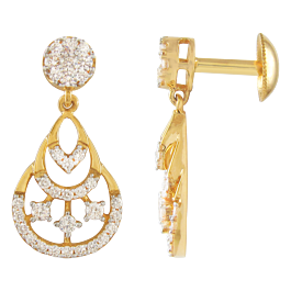 Appealing Triple Pear Drop Diamond Earrings-EF IF VVS-18kt Rose Gold