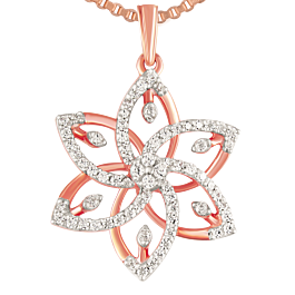 Classic Trendy Interlinked Floral Diamond Pendants