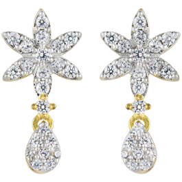 Sublime Floral Diamond Earrings-EF IF VVS-18kt Rose Gold