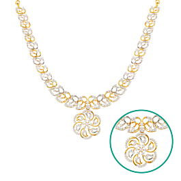  Adorable Classic Floral Diamond Necklaces-EF IF VVS-18kt Rose Gold
