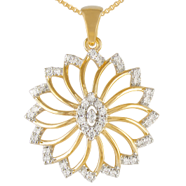 Shining Sunflower Diamond Pendants