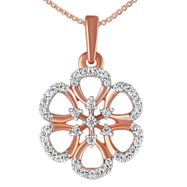 Glamorous Bloomed Floral Diamond Pendants