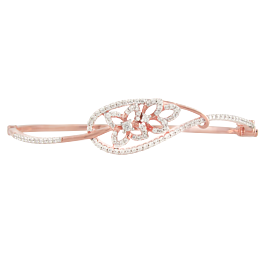 Adorable Paisley Shaped Floral Diamond Bracelets-5.5