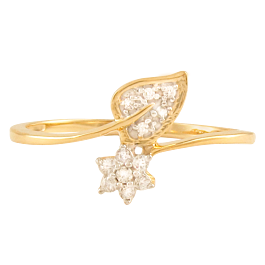 Modern Floral Ornate Diamond Rings-EF IF VVS-18kt Rose Gold-7