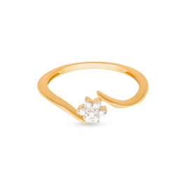 Dainty Classic Floral Diamond Rings-EF IF VVS-18kt Rose Gold-7