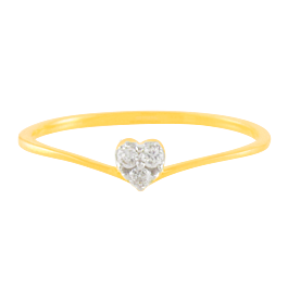Minimalistic Heartin Diamond Rings