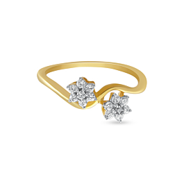 Spectacular Dual Floral Diamond Rings-EF IF VVS-18kt Rose Gold-7