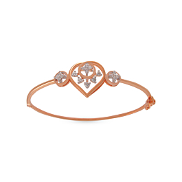 Sparkle Rosy Romance Diamond Bracelet-EF IF VVS-18kt Rose Gold-5.5-