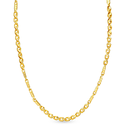 A Father's Treasure Interlinked Gold Chain - Gifts for Dad Collection