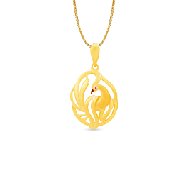Glamourous Peacock Gold Pendants