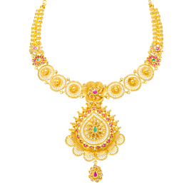 Timeless Treasure Floral Gold Necklace