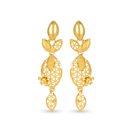 Mesmerizing Floral Gold Earrings