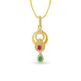 Mesmerizing Dainty Floral Gold Pendant