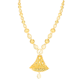 Golden Elegance Filigree Cascade Gold Necklace