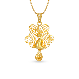 Mesmerizing Peacock Gold Pendant