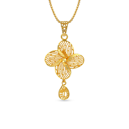Captivating Floral Gold Pendant