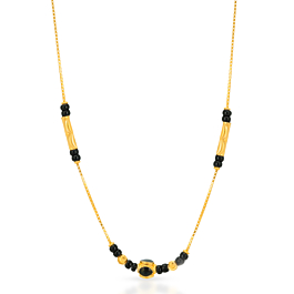 Attractive Black Beaded Gold Mangalsutra