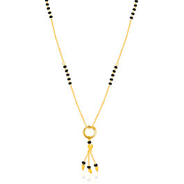 Gleaming Triple Drop Concentric Gold Mangalsutra